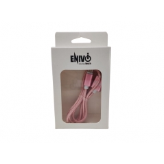 CAVO USB MICRO 1M ENIVOITECH - NYLON ROSA