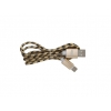 CAVO USB TIPO-C 1M ENIVOITECH - NYLON NERO/ORO
