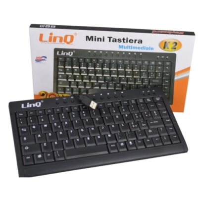 Mini Tastiera Ultra Sottile USB LINQ K-2 Nera