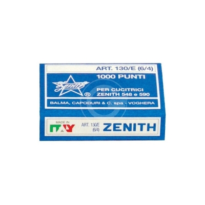 Punti Metallici Per cucitrice 130/E 10x1000 Zenith