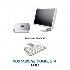 Postazione completa APPLE - Mini Mac A1347 i5-3210U + APPLE CINEMA A1081 20" + kit tastiera e mouse Wireless