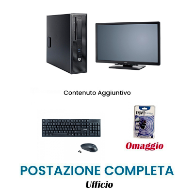 Postazione Ufficio: PC G3250 + Monitor 20" + kit tastiera e mouse Wireless + Chiavetta USB Wifi Omaggio