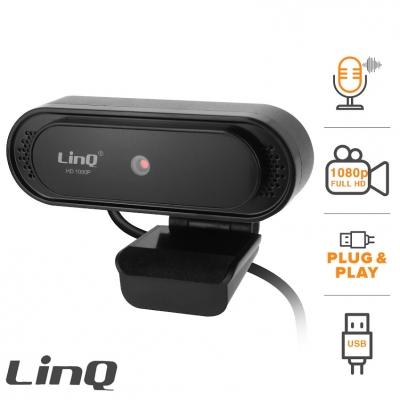 Webcam USB Full HD 1080p 30 Milioni Pixel Con Microfono Linq Hd1090