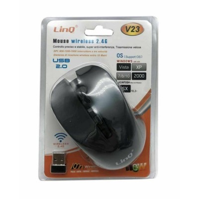 Mouse wireless 2.4g LINQ V23 NERO