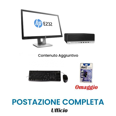 Postazione Ufficio: PC G4400 + Monitor 23" + kit tastiera e mouse USB + Chiavetta USB Wifi Omaggio