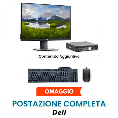 Postazione Completa DELL: PC i5-6500 + Monitor 24" + Mouse e tastiera USB DELL Omaggio