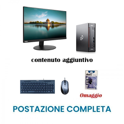 Postazione completa - Pc i3-6100T + Monitor 23" + kit mouse e tastiera USB + Chiavetta USB Wifi omaggio