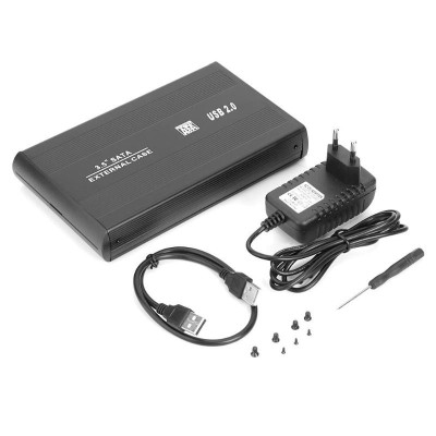 BOX ESTERNO PER HDD SATA 3.5" SATA USB 2.0/3.0 - 17315 + HDD 500GB 3.5" Omaggio